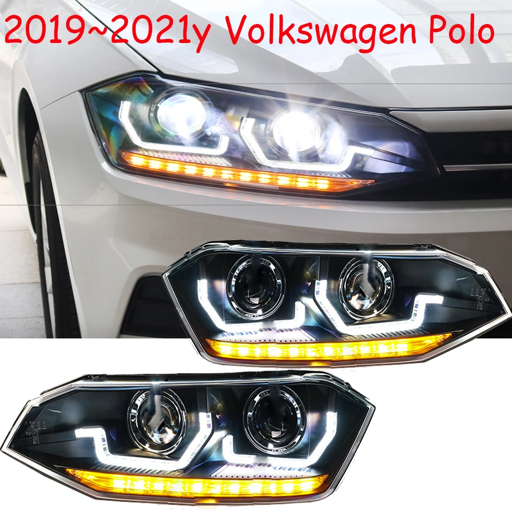 

2019~2021y car bupmer head light for polo headlight car accessories LED daytime light DRL hid xenon head lamp for polo headlamp