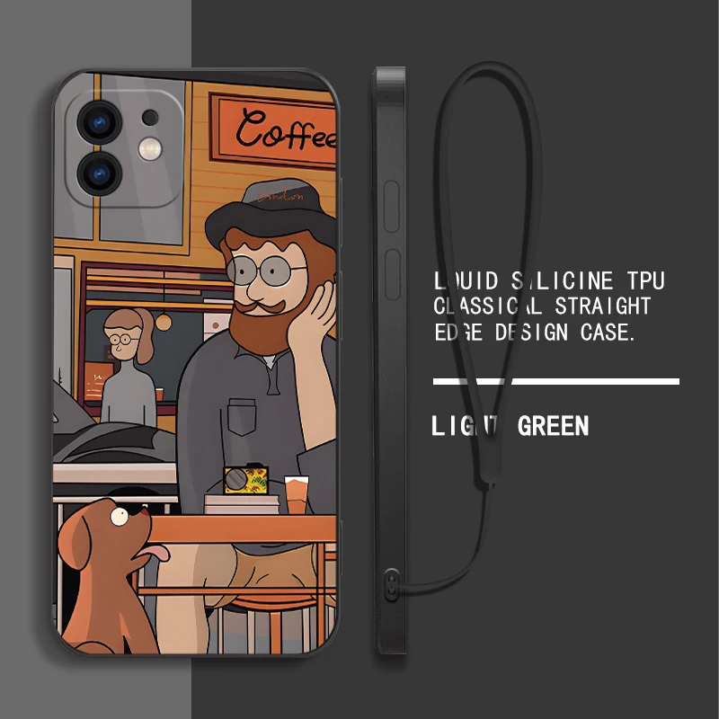 Cartoon Line Uncle Phone Case For Xiaomi Redmi 12C 10 10C 10A 9 9T 9A A1 K20 K30 K40 Pro Plus 4G 5G Liquid Silicone Cover