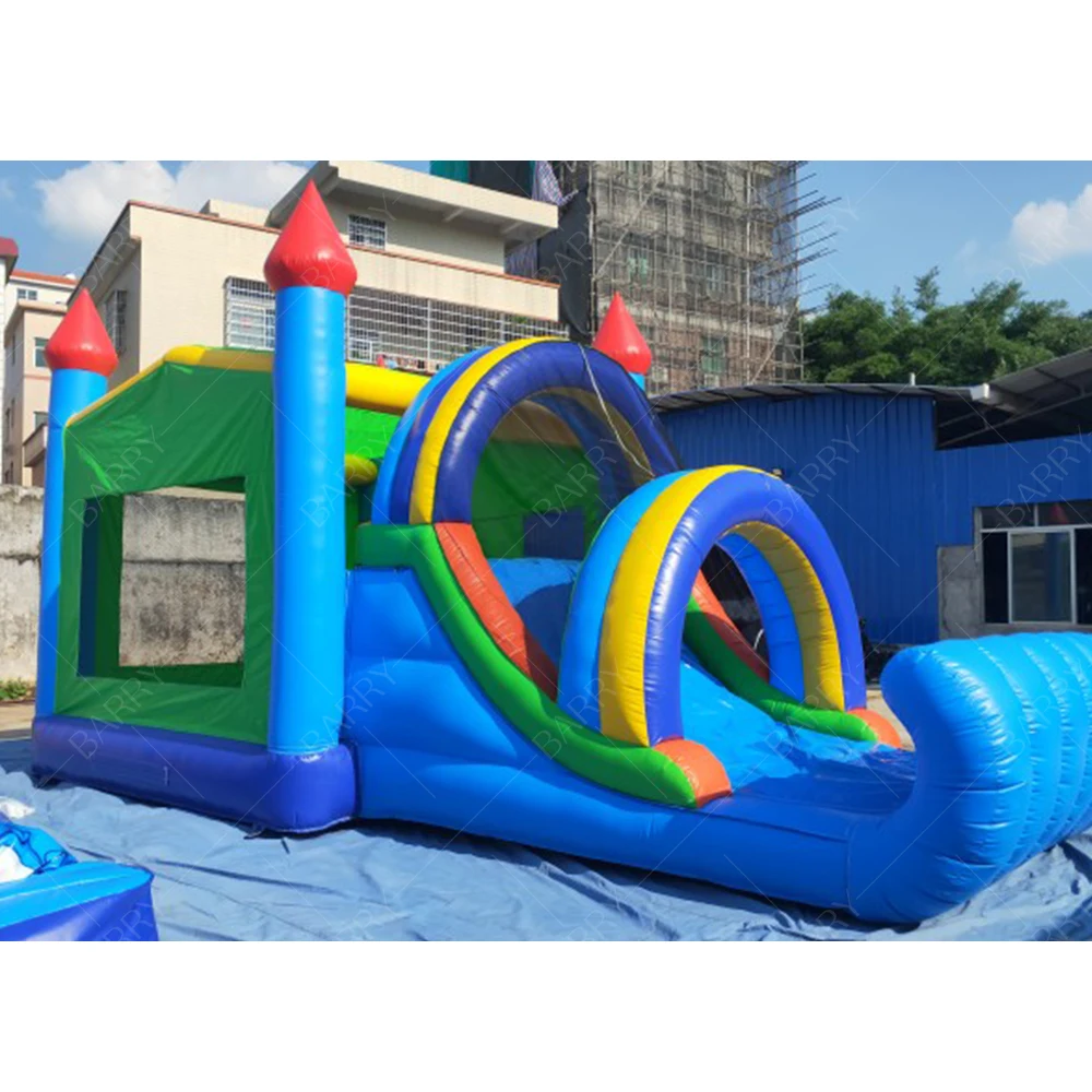 

Hot Sale Pvc Tarpaulin Bounce House Commercial Water Slide Clearance Inflatable Dry and Wet Bouncing Castle