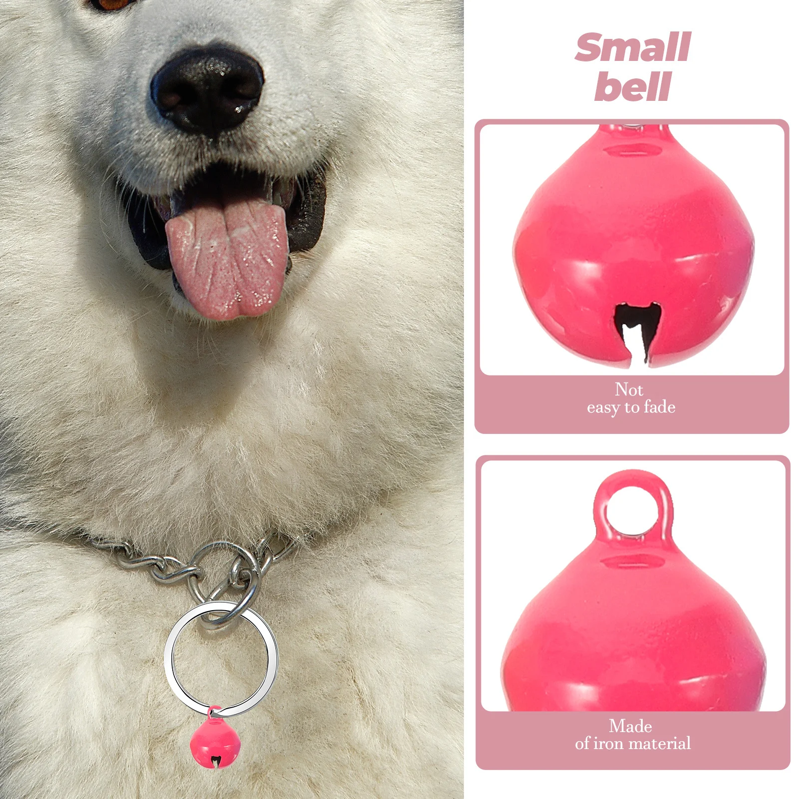 

60Pcs Colorful Bells Exquisite Metal Hanging Bells for Cat Dog Collars DIY Craft Projects Festival Party Decorations