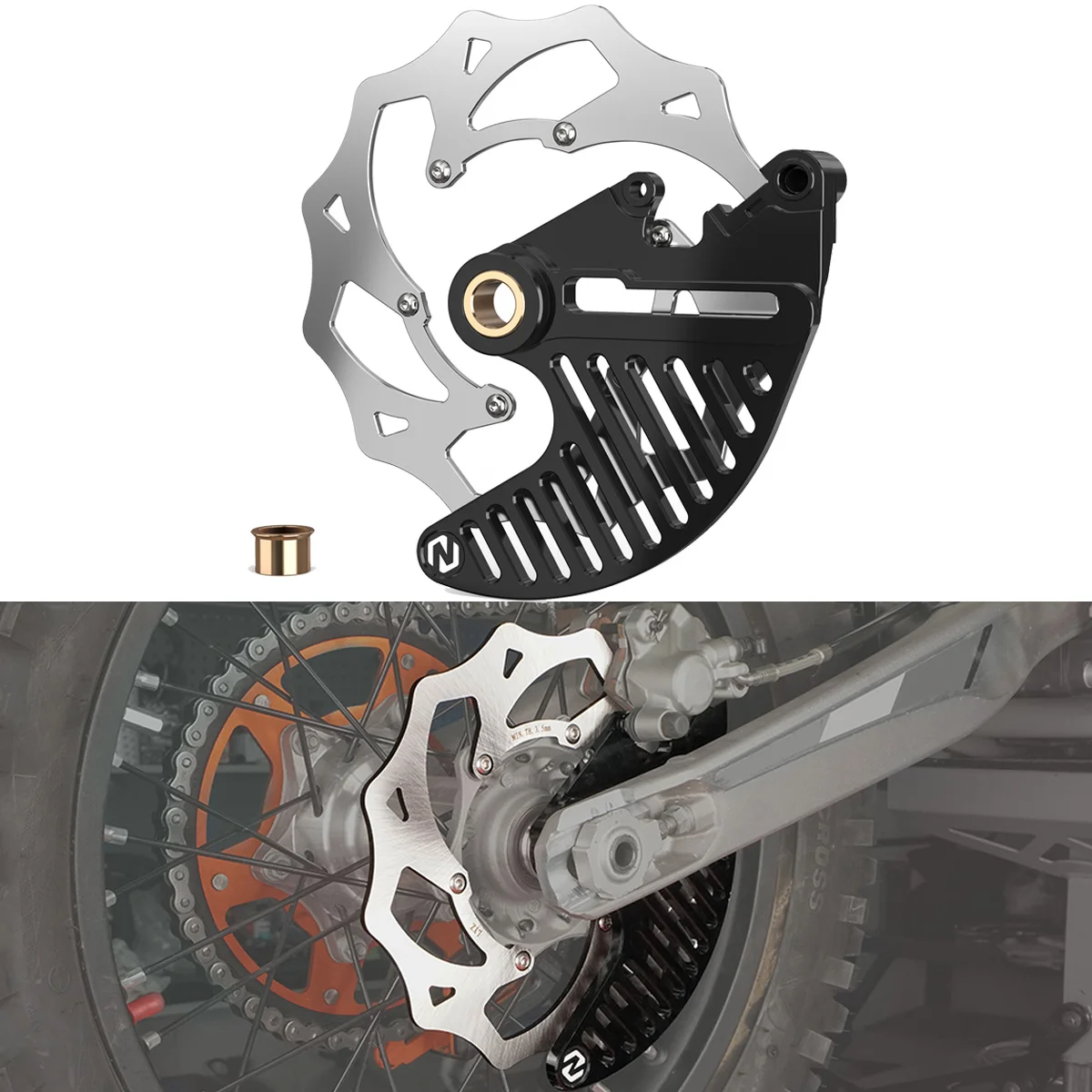 

NICECNC For Husqvarna TE 300 FE 250 FE 450 2014-2021 For KTM EXC 300 EXCF 350 XCW 300 TPI 240mm Oversized Rear Brake Rotor Kit