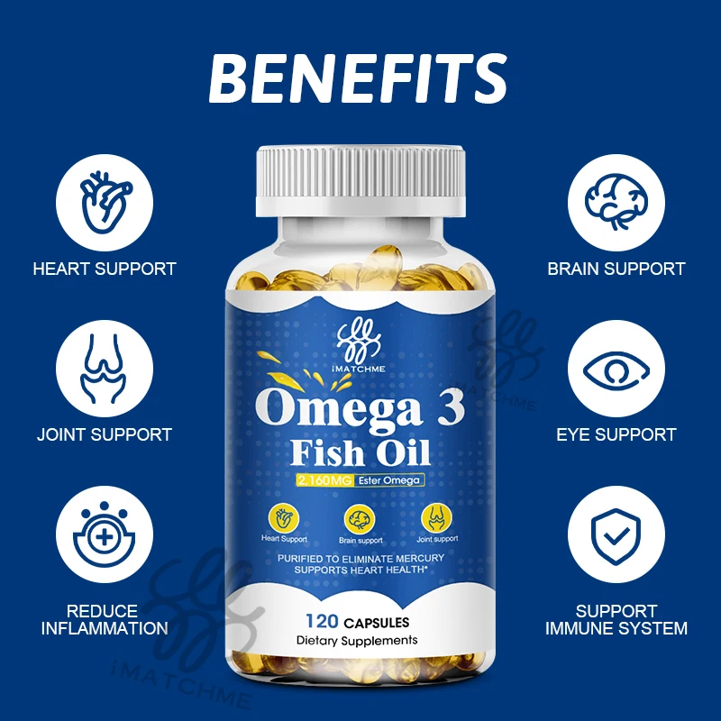 Omega 3 fish oil-benefits the cardiovascular system, protects eye fatigue, cognitive function, and learning ability, Boost Brain