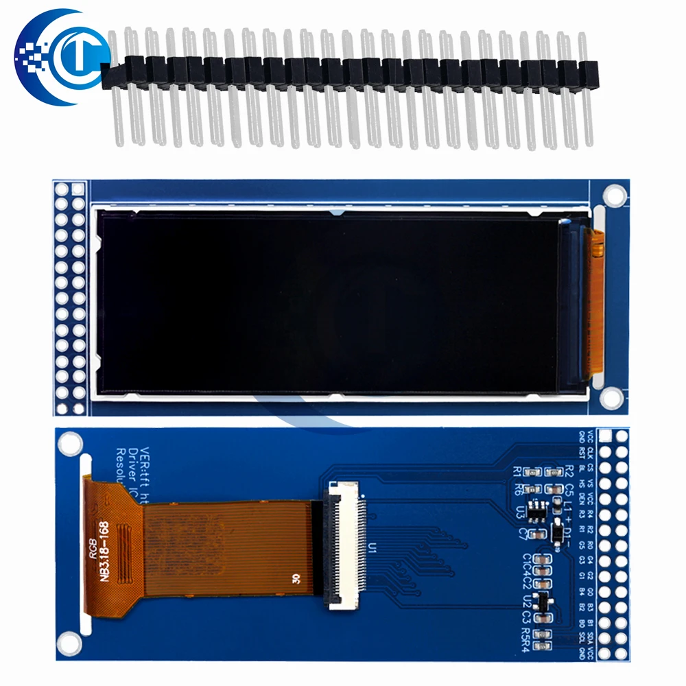 Módulo de exibição LCD TFT de 2,86 polegadas 376 × 960 com driver ST7701 (interface SPI, 2,8-3,3 V) para Arduino/ST