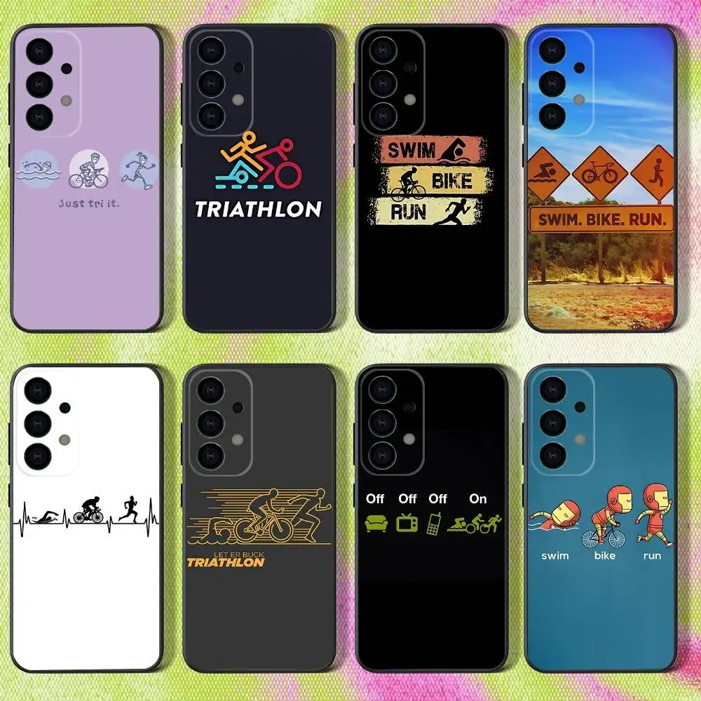 

Phone Case For Samsung S25,S24,S21,S22,S23,S30,Ultra,S20,Plus,Fe,Lite,Note,10,9,Triathlon 5G Black Cover