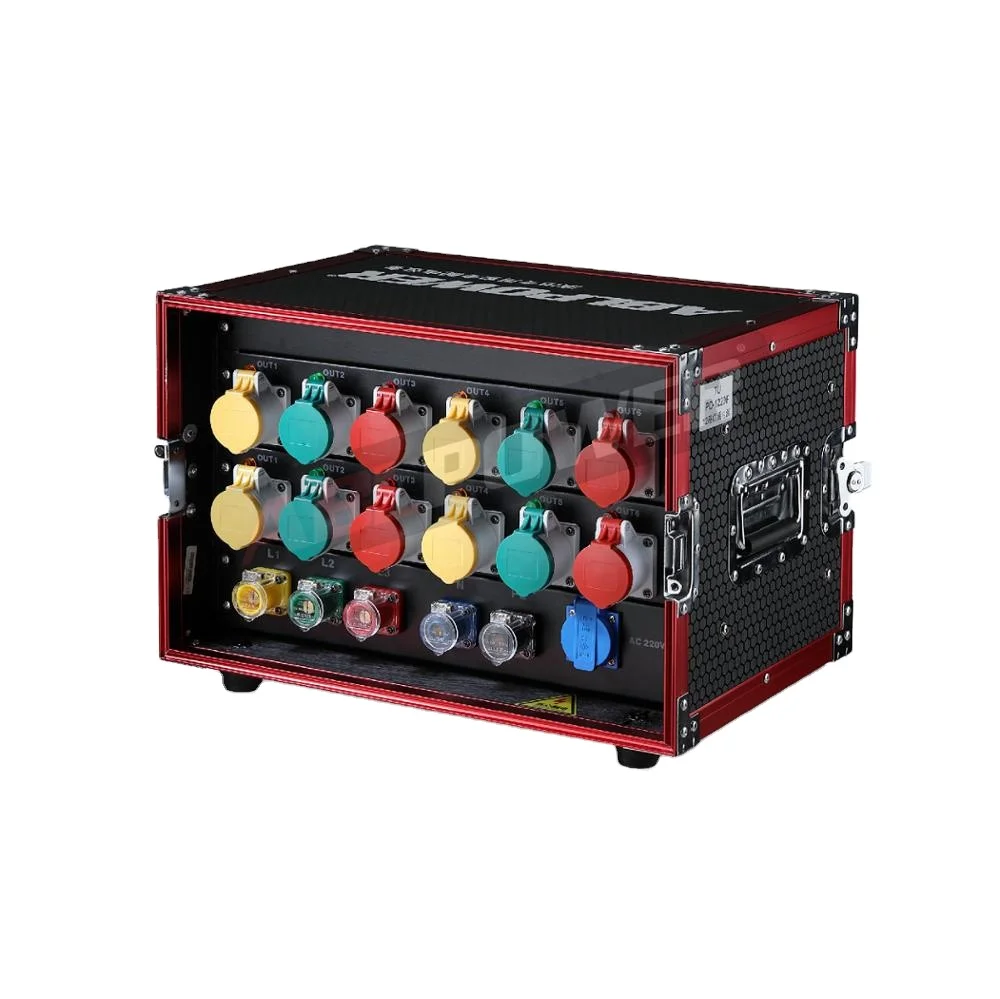 

New Style Waterproof Stage Power Distribution Distro Box Equipment Box Light Power Control 380v CAMLOCK 12 Channels
