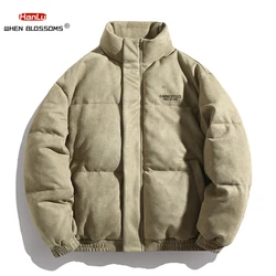 Veste en coton épaissi en daim rétro américain pour hommes et femmes, manteau chaud, jxJacket, couples, streetwear d'hiver, nouveau, 2023