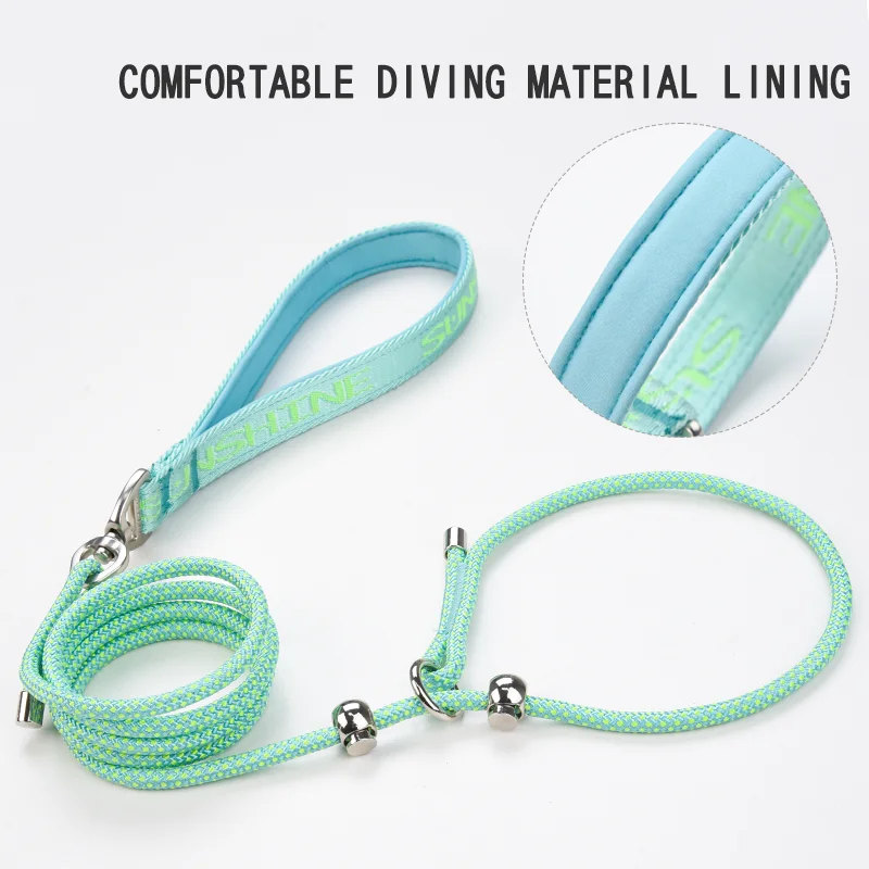 LL021 Strong Nylon Rope Leash Anti-Choking Anti-Pull and Outdoor Walking Training Lead for Small Medium Large Dogs