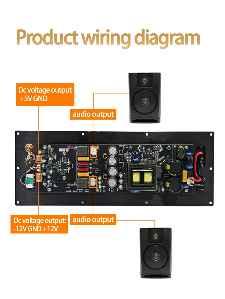 Ysaio Ma5332Ms Pure Power Amplifier Hochleistungs-Digitalverstärkerplatine Hifi Audiophile-Qualität Zweikanalmodul 2X200W – Detail 9