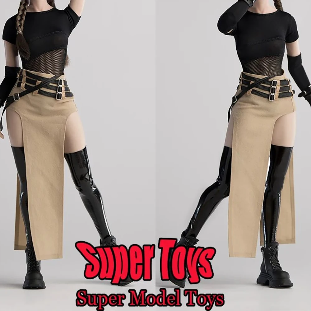 

Worldbox CA012 1/6 Scale Female Soldier Clothes Set Semi-transparent Mesh Top Low-waist Long Skirt Fit 12'' Action Figure Doll