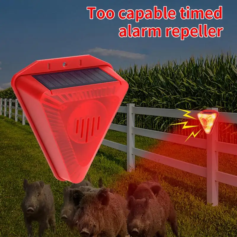 

Solar Sensor Alarm Light Alarm Animal Repellent Anti-wild Boar Drive Professional Anti-theft Flashing Weatherproof Alarm Siren