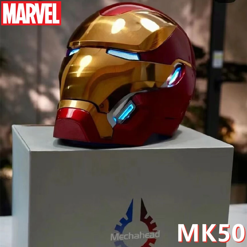 New Marvel 1/1 Iron Man MK50 Figures Wearable Voice-Activated Deformation Helmet Around Animation Derivatives Model Toy Boy Gift