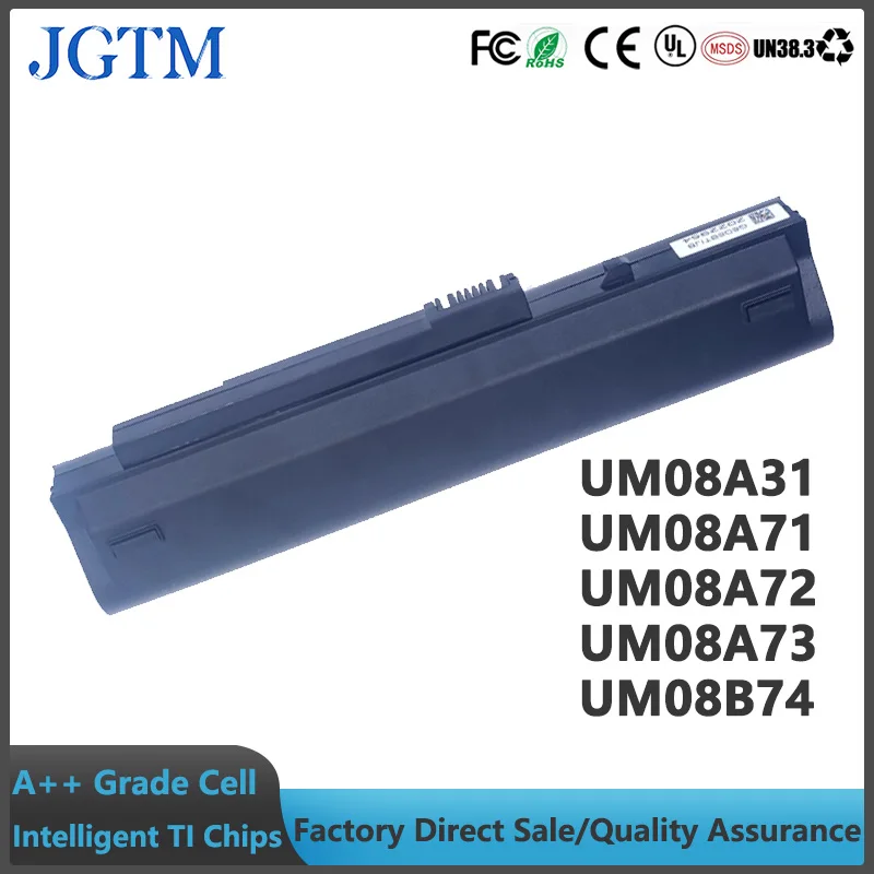JGTM UM08A31 11.1V 2200mAh Laptop Battery for Acer UM08A71 UM08A72 UM08A73 UM08B74  Series Batteries