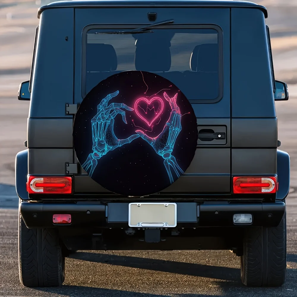 1pc Classic Style Car Spare Tire Collection Bags Made From Versatile Polyester Fabric, Suitable For Use In Parking Lots And As B