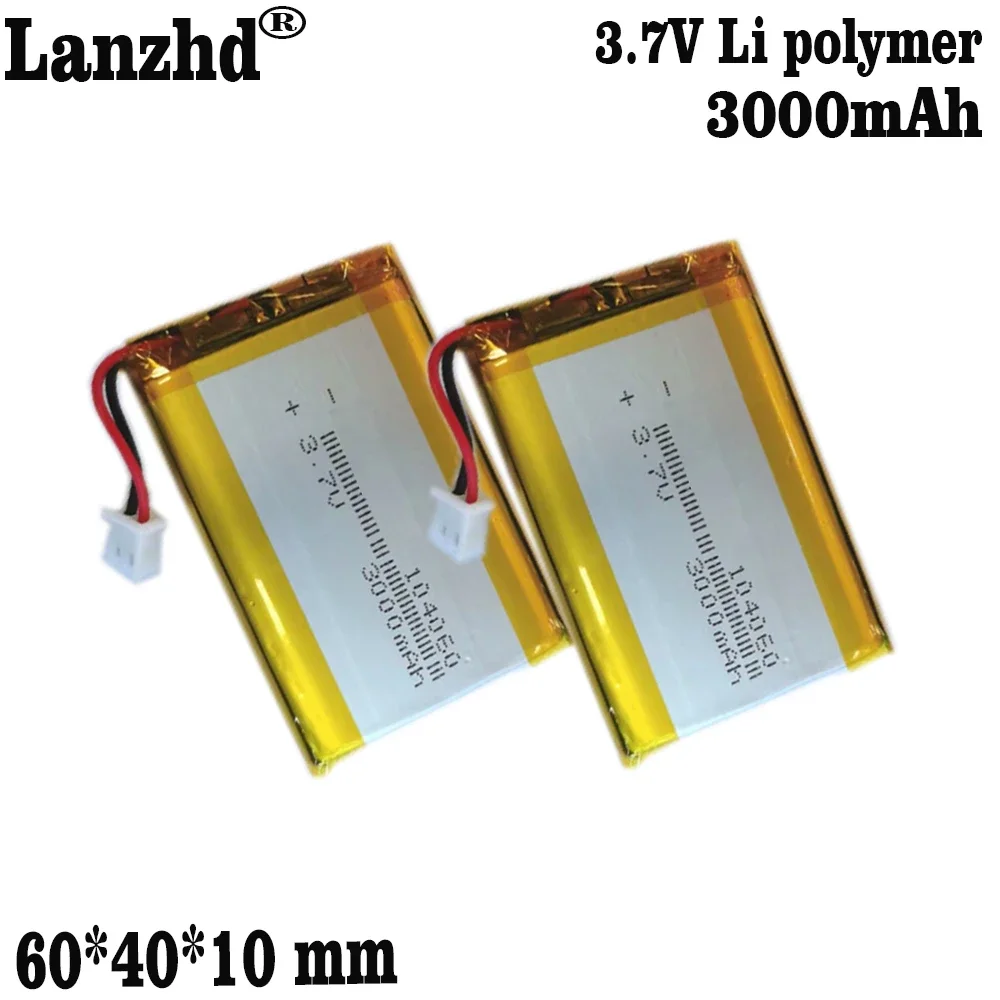 60*40*10mm 3.7V 3000mAh akumulatory litowo-polimerowe do power banku Tablet PC PAD PDA głośnik do laptopa rejestrator 104060