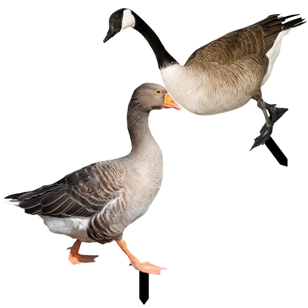 2Pcs Compact Duck Acrylic Garden Stake Decor for Outdoor Yard Lawn Patio Courtyard Decoration Friendly Garden Decoration
