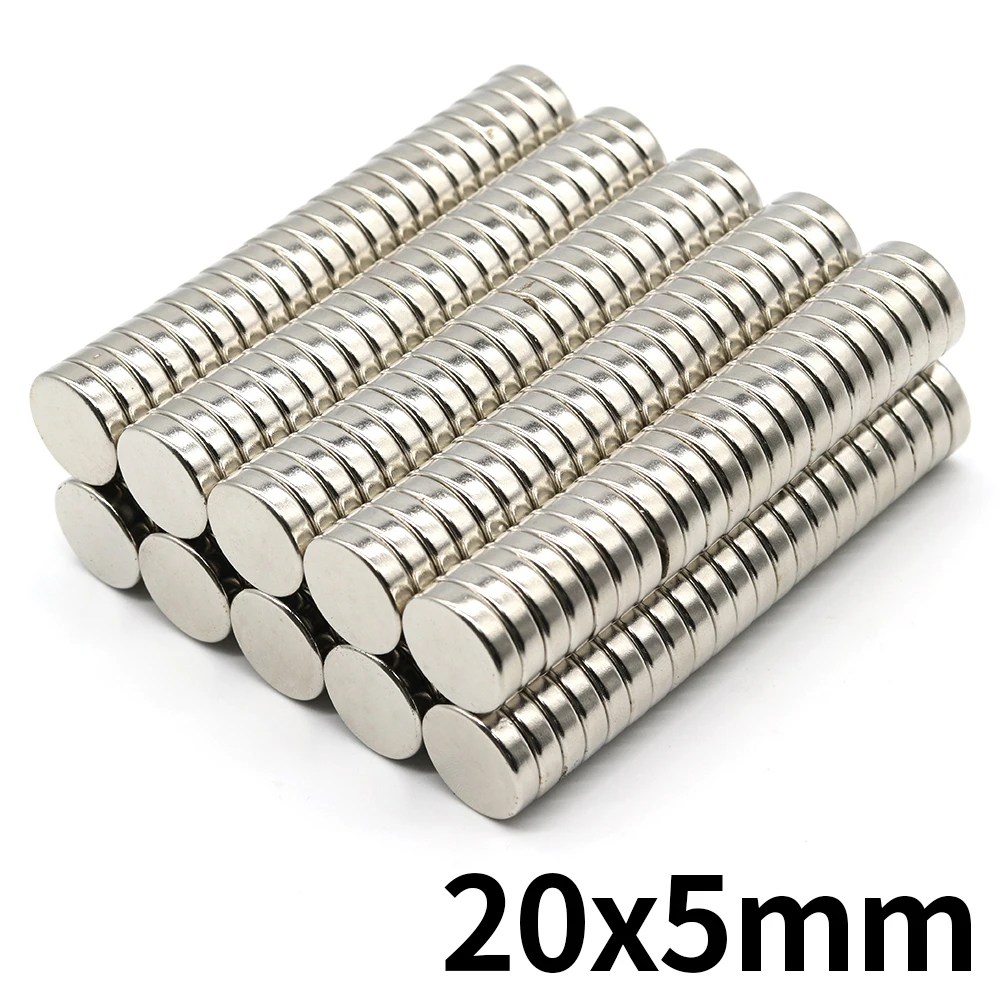 

Neodymium Magnet 20x5 Round NdFeB N35 Super Powerful imanes Permanent Magnetic Disc 20*5 2/5/10/20/50Pcs