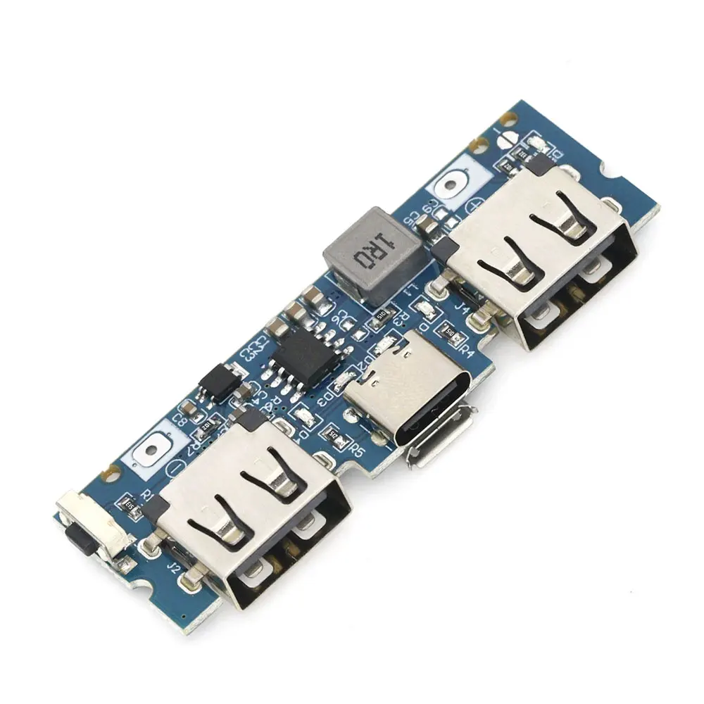 Micro/Type-C USB 5V 2.4A Dual USB 18650 Boost Battery Charger Board Mobile Power Bank Accessories For Phone DIY