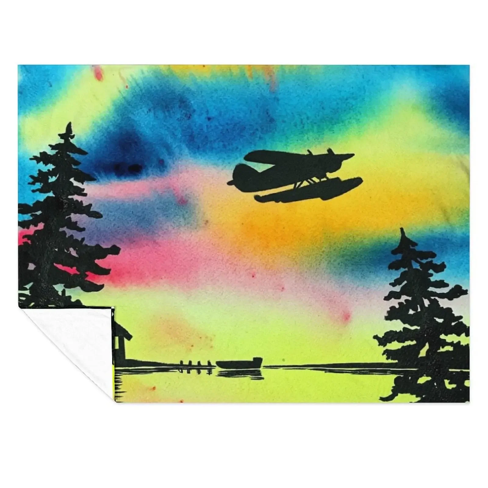 

Northern Watercolour Last Flight and Fishing Throw Blanket Stuffeds decorative Shaggy Kid'S Blankets