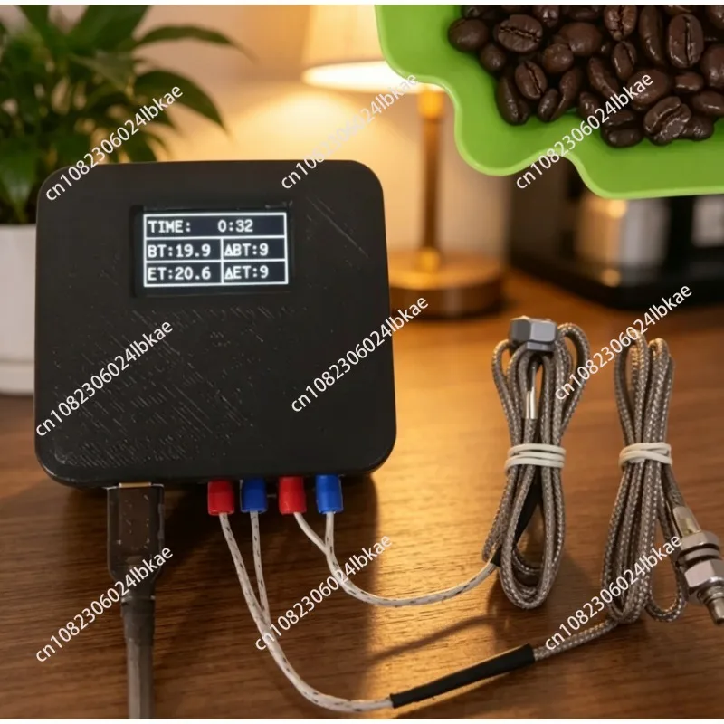 Coffee Roasting Use Coffee Bean Smart Dual Probe Thermometer Real Time Temperature Curve Display