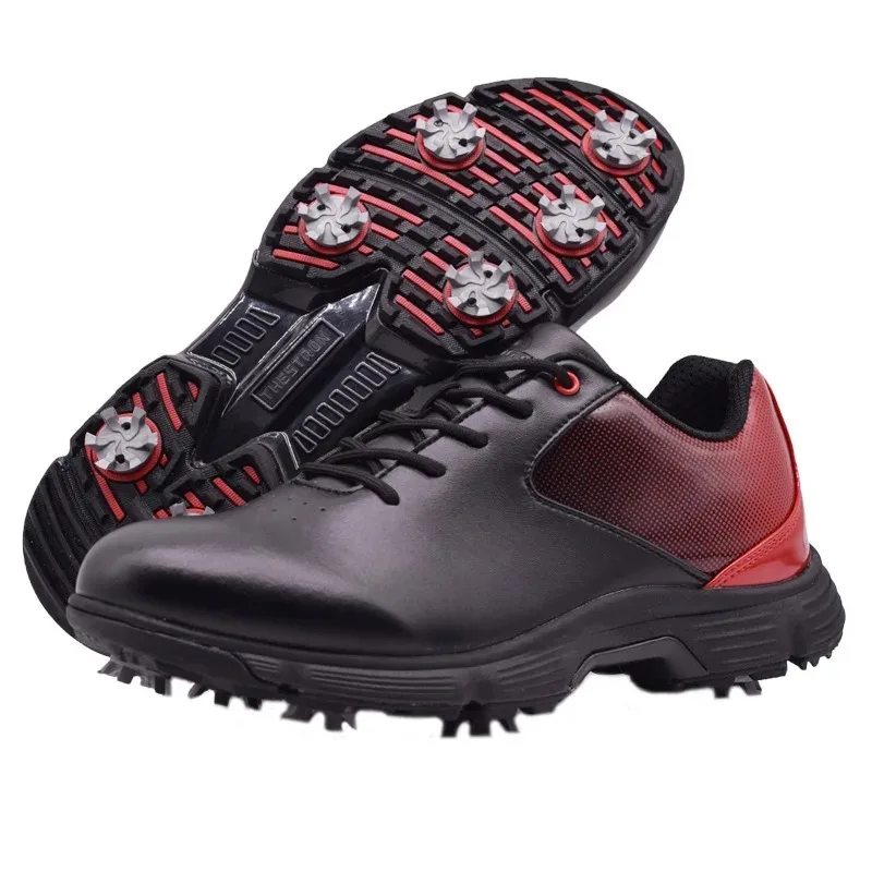 Waterproof Golf Shoes Spiked Cleats Non-Slip Outdoor Training Shoes Lightweight Comfortable Professional Golfing Footwear Modern