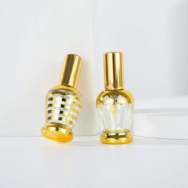 50pcs 12ml Portable Pattern Glass Perfume Bottle With Atomizer Empty Spray Cosmetic Liquid Mini Refillable Bottles