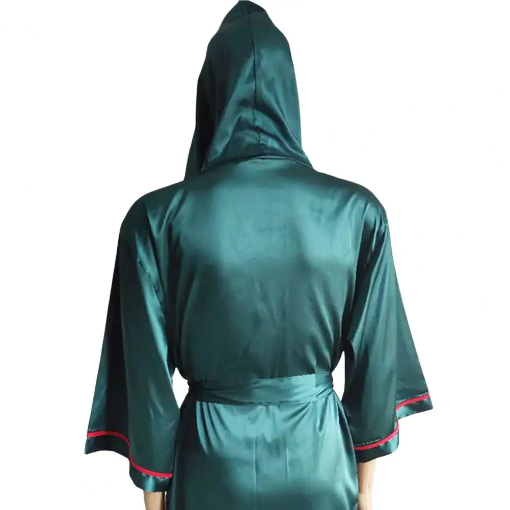 

Adults Hooded Boxing Robe Breathable Knee Length Men Women Boxer Sanda Fighting Wrestle Martial Arts Cosplay Costume With Belt