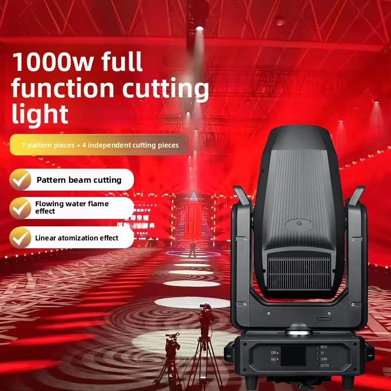 

1000W LED Framing Moving Head Light, Profile Spot Gobo Wash Stage Lamp for Theater Live Show Bar Party