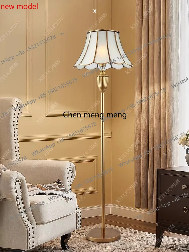 

American all-copper floor, bedroom desk lamp light luxury living room, study bedside desk lamp