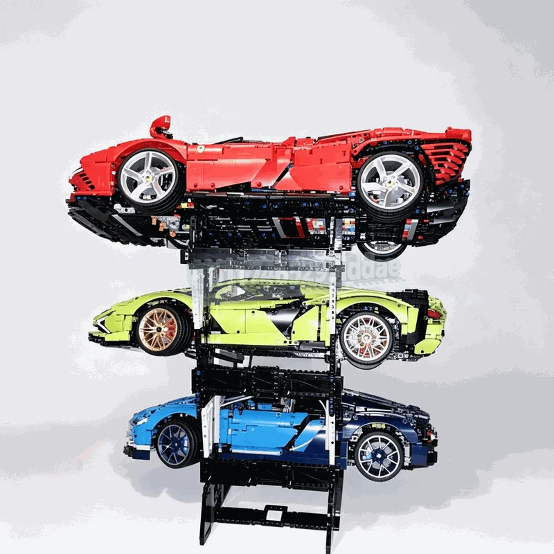 NEW 523 Parts Multi Layer Display Booth Frame Model Custom Building Blocks DIY Assembly Figure Showcase Stand Collection Gifts
