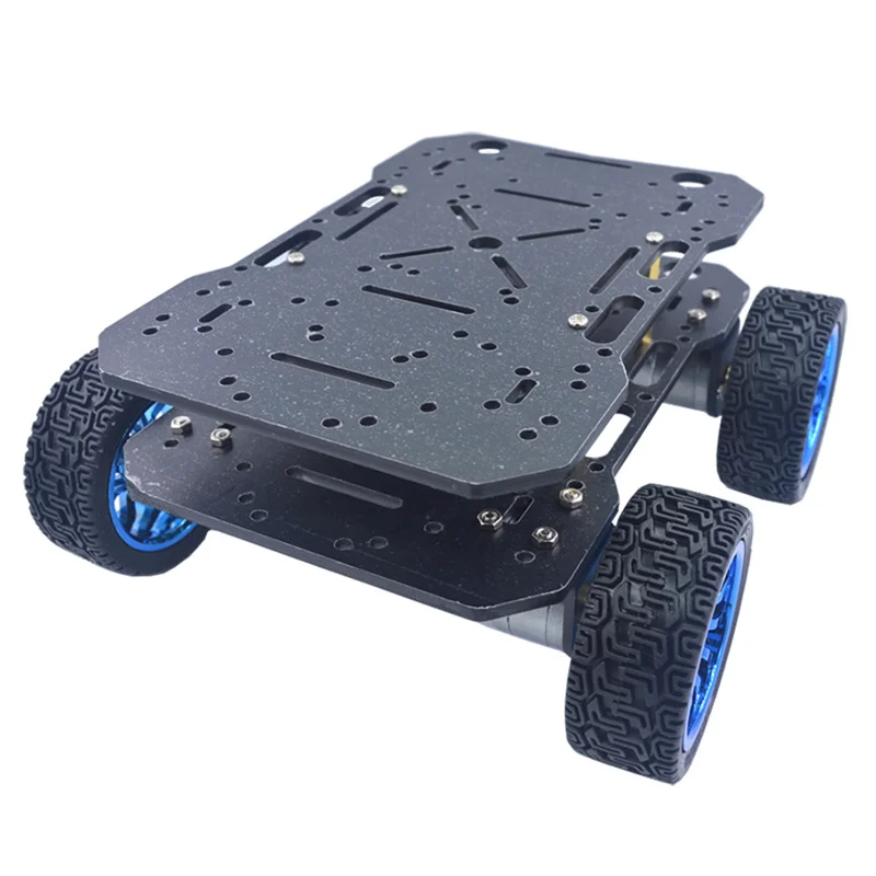 520 370 DC Gear Motor 4 Wheel 4WD Robot Smart Car Chassis Kit Encoder Motor Obstacle Avoidance Robot Kit Smart Car Chassis