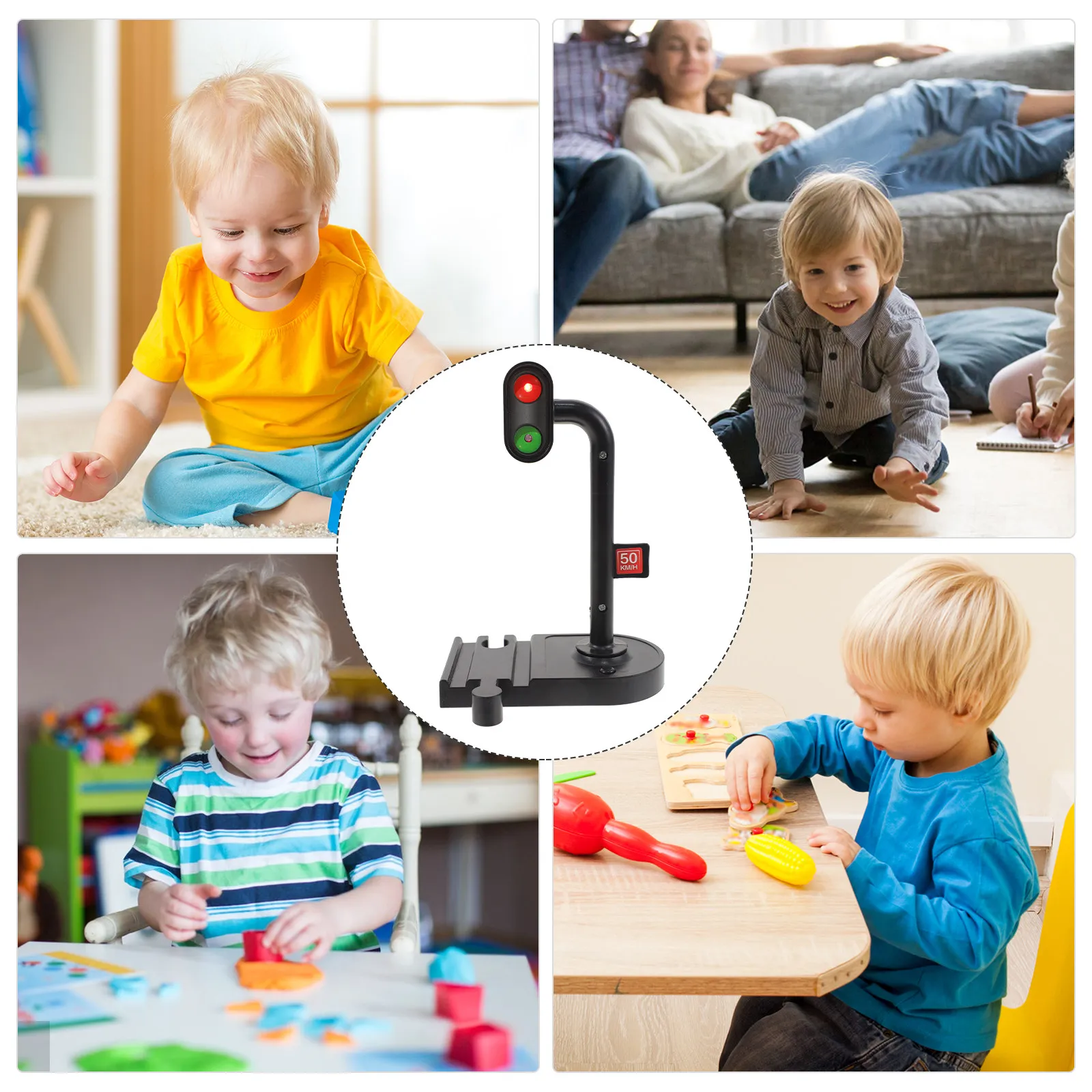 

Railway Traffic Signal Plaything Exquisite Detail Fine Craftsmanship Sturdy Wear Resistant for Train Track Accessories Games