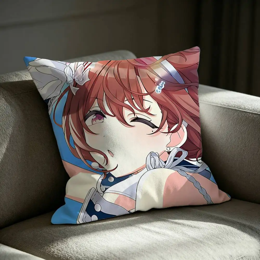 THE iDOLM Madoka Higuchi Square Sofa Pillow Cover Solid Color Living Room Home Decor Cushion Case