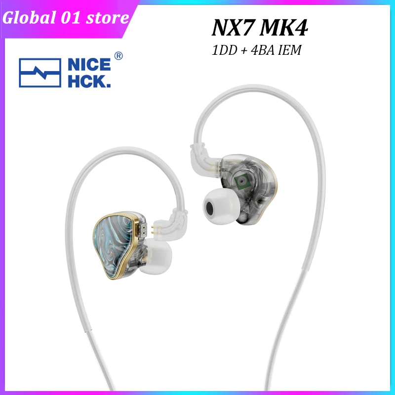 Nicehck nx7mk4インイヤーモニターiem dd ba 7ハイブリッドドライバーオーディオ電話交換可能チューニングフィルター2ピンhifiイヤフォン