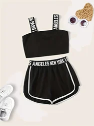 Girls' shorts and suspender set