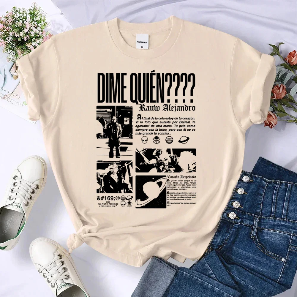 قميص Rauw Alejandro للفتيات من جامعة Pop Culture 80s 2000s قميص جرافيك عصري جرافيك kawaii جرافيك كلاسيكي ملابس الشارع #3