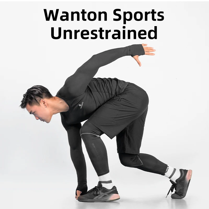 ROCKBROS Fitness Compression Sports Suit Clothes Running Jogging Sportwear Exercise Workout Tights 5 Pcs/Set Men Tracksuit Gym