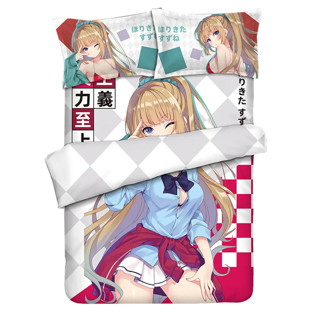 Classroom of the Elite Bed Sheets Anime Girl Pattern Karuizawa Kei Four Piece Bedding Set