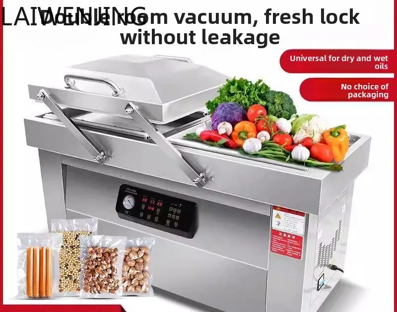 

HLZ Large Double Chamber Vacuum Machine Commercial Wet and Dry Vacuum Sealing Machine Vacuum Packaging Machine