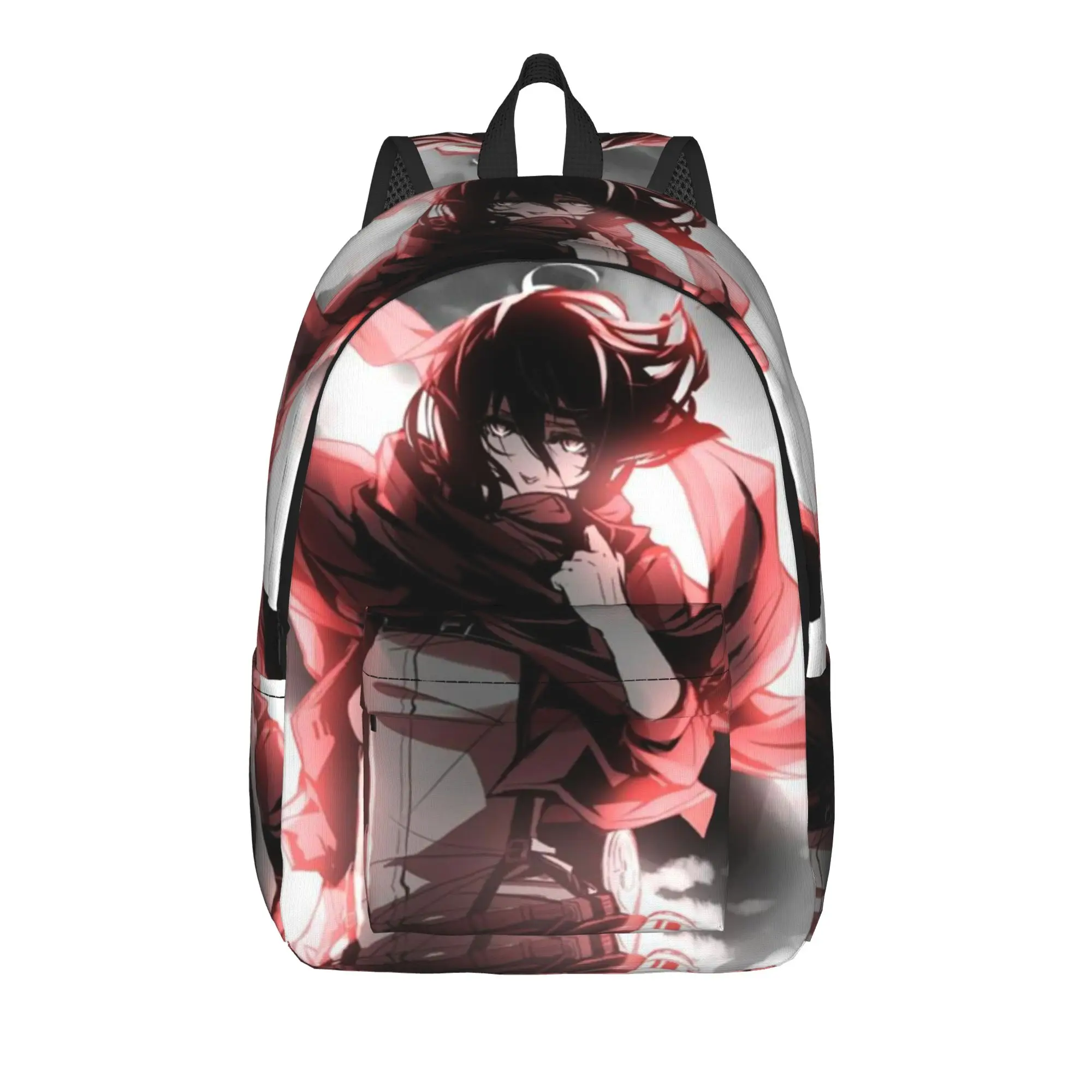 

Shingeki no Kyojin Ackerman Casual Backpack with Pocket Student Hiking Travel Anime Daypack for Men Women College Shoulder Bag