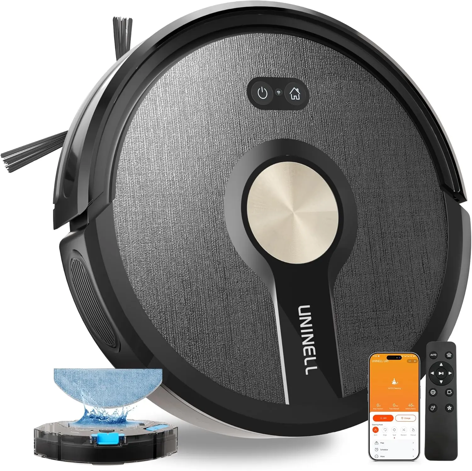 Robot Vacuum and Mop Combo with 5000Pa Suction, 180min Runtime, App/Alexa Control for Hard Floors and Carpets