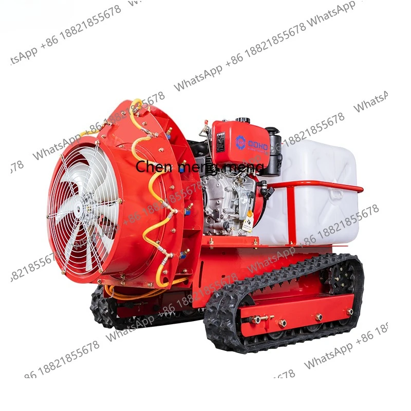 Track remote control orchard high pressure agricultural air sprayer automatic self-propelled spray disinfection truck