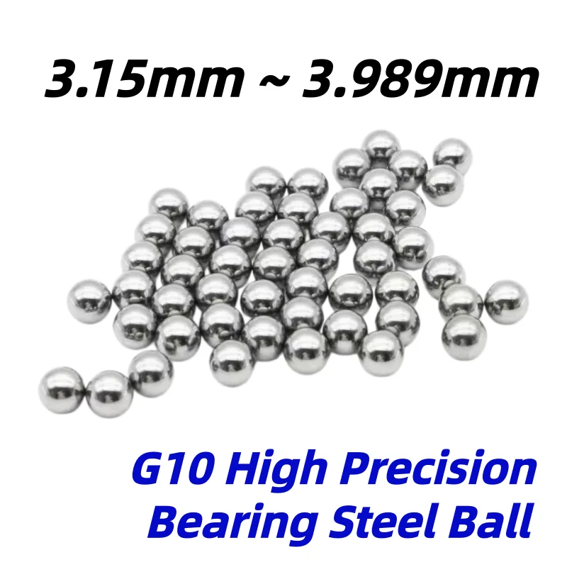 100/1000PCS G10 Bearing Steel Balls 3.15-3.989mm Ball Screw Slider Steel Ball 3.155 3.159 3.161 3.163 3.165 3.167 3.169mm