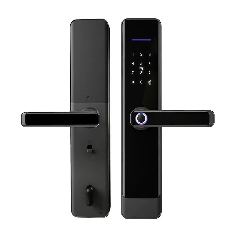 

Hot Selling 6068 Mortise Biometric Fingerprint Password IC RFID Card WiFi TTLock Tuya Smart Door Lock