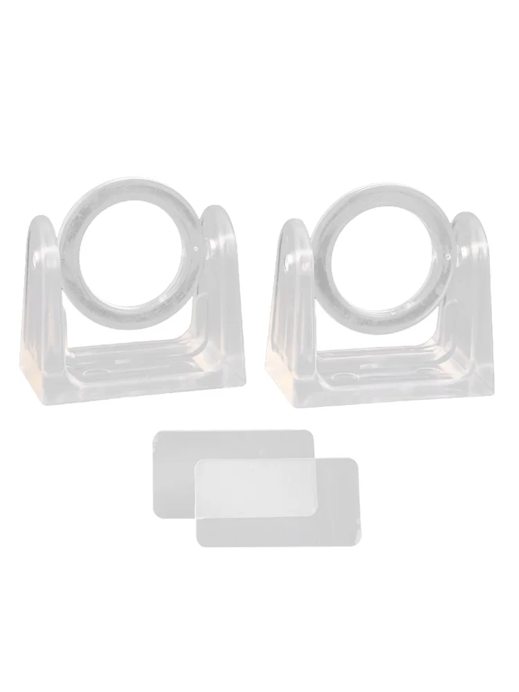 Ganchos para barra de cortina ajustables para el hogar, soporte para barra de cortina sin taladro, Clips de fijación de varilla redonda no perforados, uso versátil