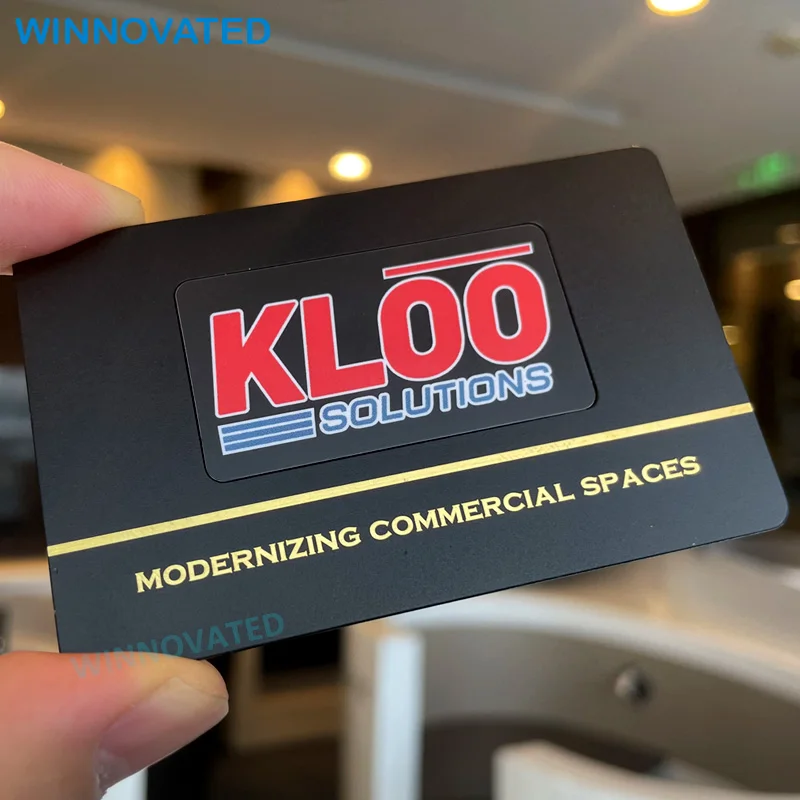 Customized product Luxury Engraved Logo NFC Metal Card Business Card With QR Code - Image 5