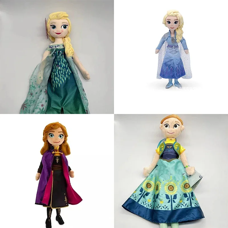 Disney Frozen Plush Toy The Snow Queen Elsa Doll Cartoon  Anna Cute Olaf Anime Sven Stuffed Companion Children\'s Birthday Gift