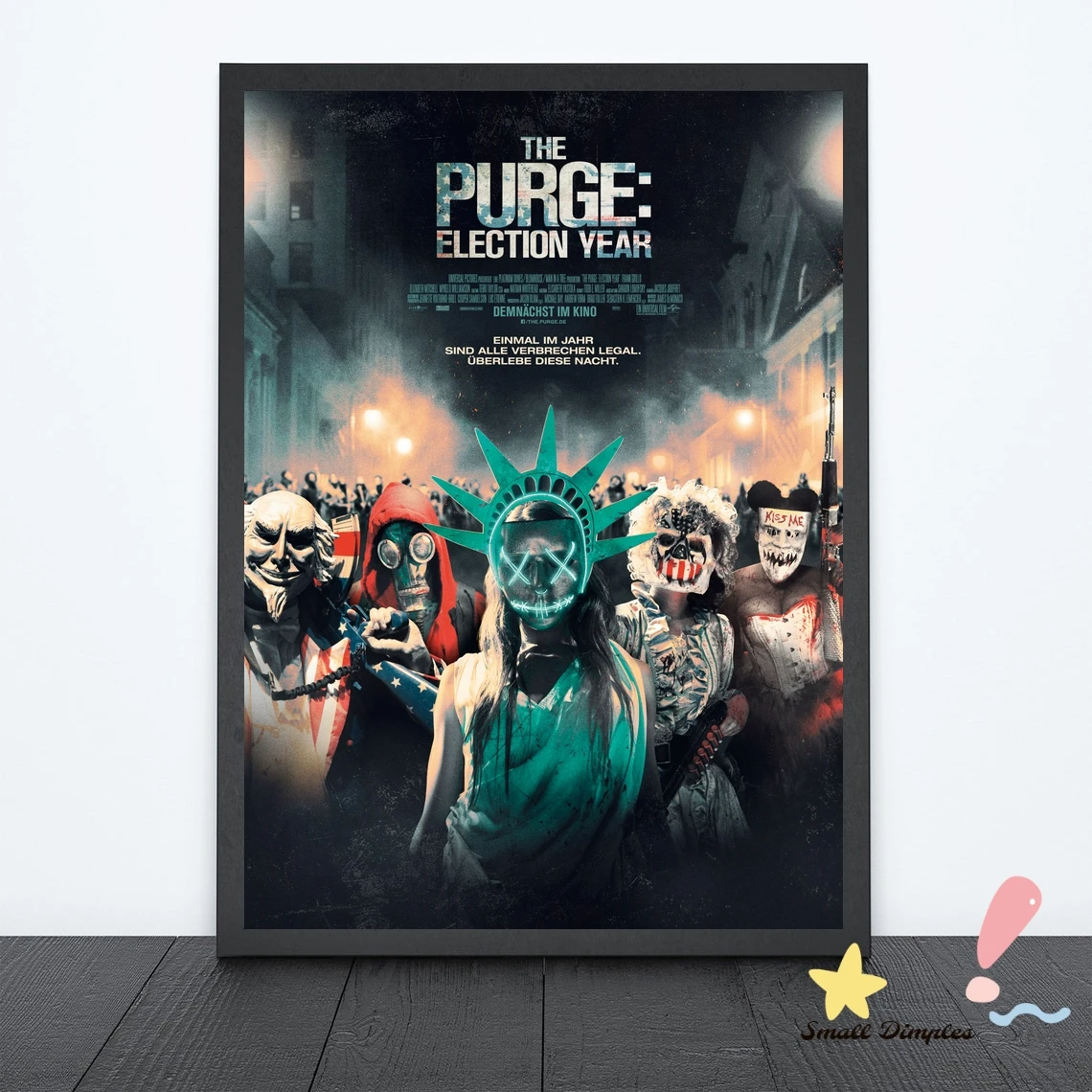 The Purge Election Year Classic Movie Poster Canvas Art Print Home Decoration Wall Painting ( No Frame )
