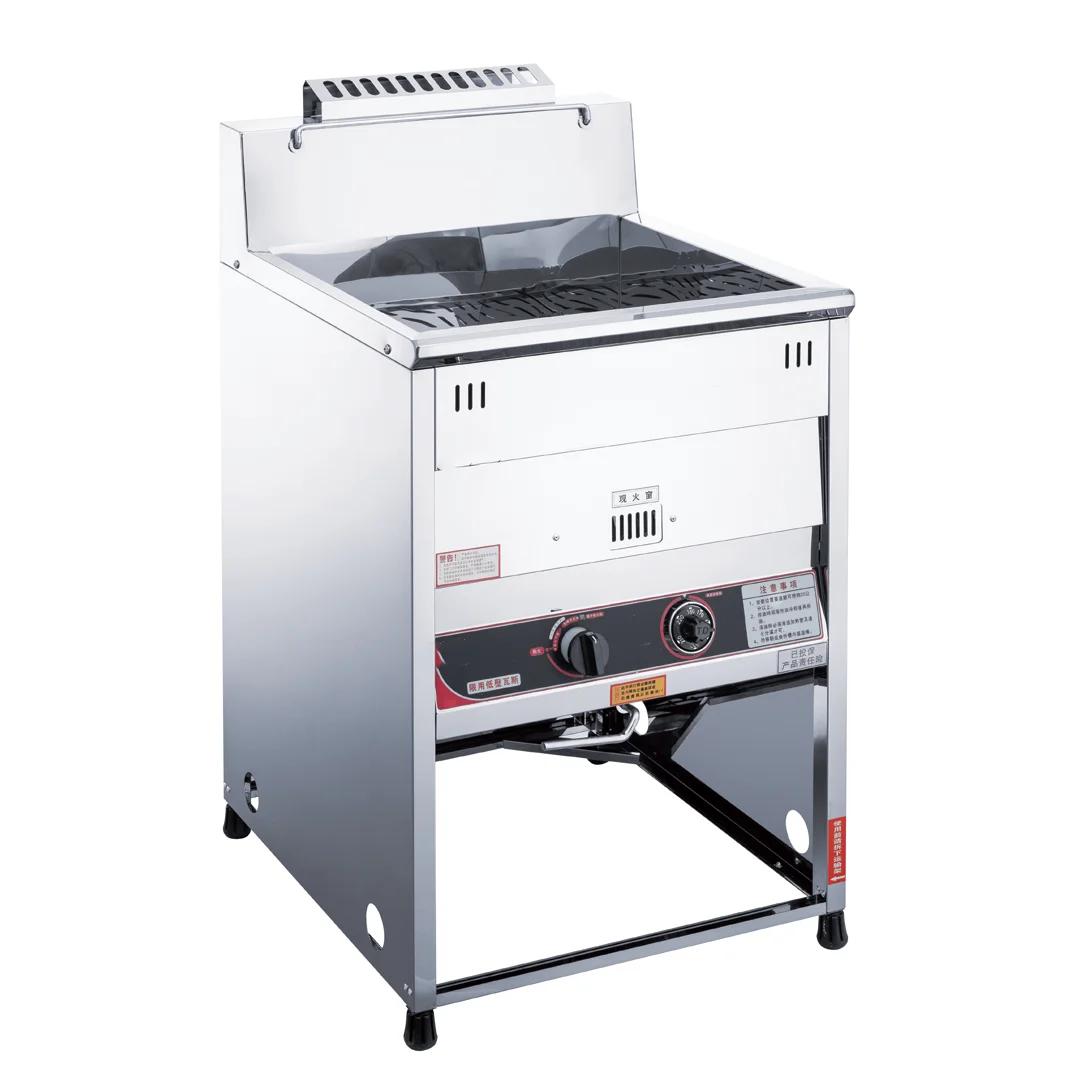 90L Manual Control Mechanic Timer Commercial Factory French Chips Potato Fries Deep Gas Fryer Machine