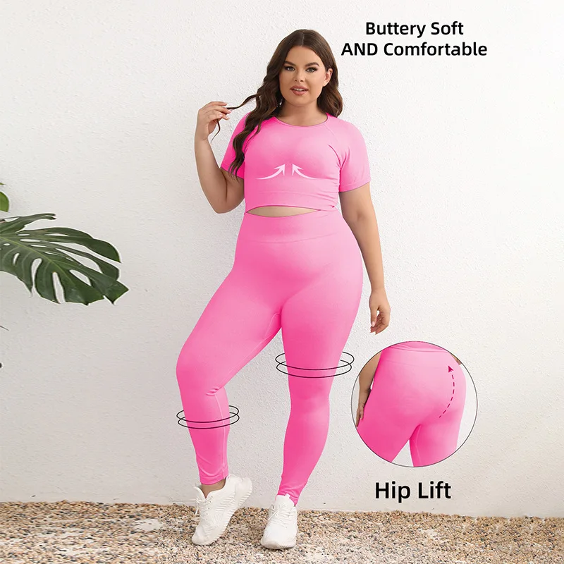 New Summer Fat and Thin with The Same Large-size Yoga Suit, High-end Sports Suit, Women's Two-piece Sports Yoga Suit