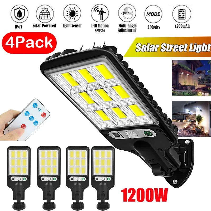 

108 светодиодных солнечных фонарей для улицы с 3-режимным водонепроницаемым датчиком движения, охранное освещение, светодиодный настенный уличный фонарь для сада, патио, дорожки